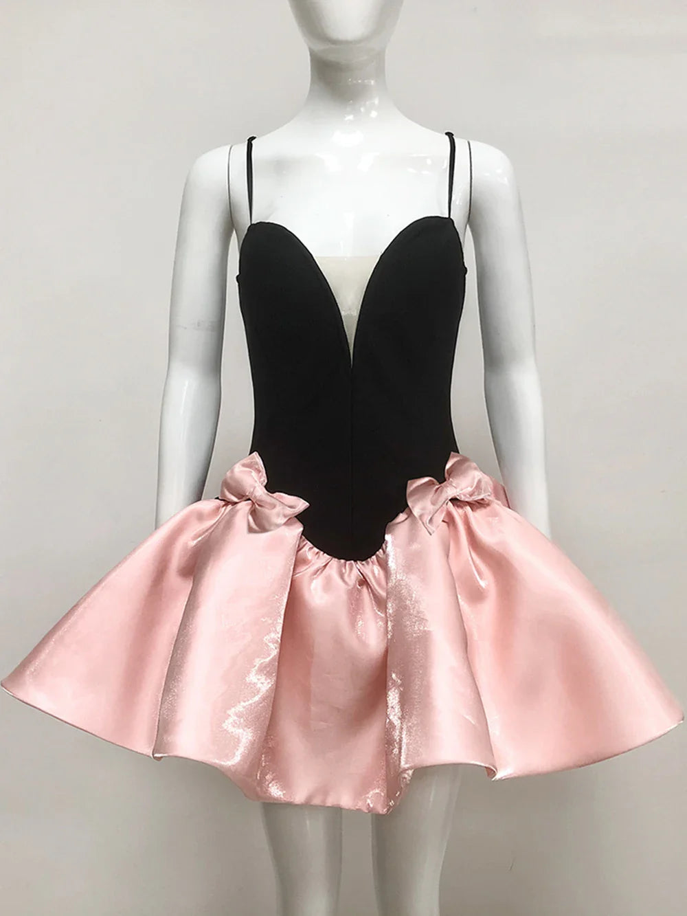 Candy Bow Decoration Bubble A-Line Mini Dress