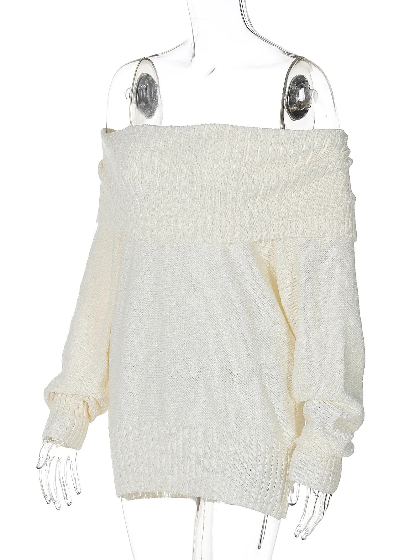 Knit Off Shoulder Long Sleeve Sweater