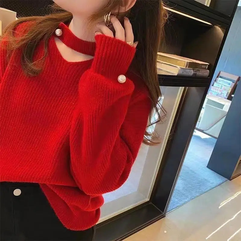 Pearl Full Sleeved Loose Knit Sweater