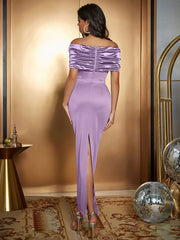 Spaghetti Strap Shoulder Sleeve Long Dress