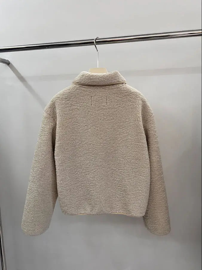 Peter Pan Collar Wool Short Coat