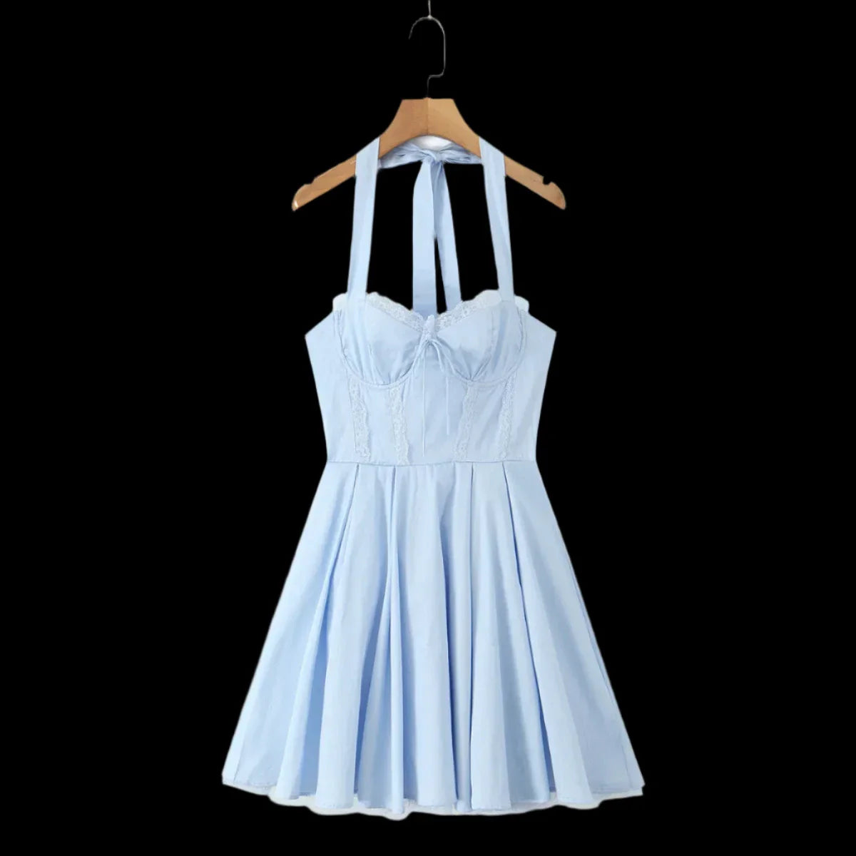 Corset Tie Bow Halter Dress AmiEmi Corset Tie Bow Halter Dress AmiEmi