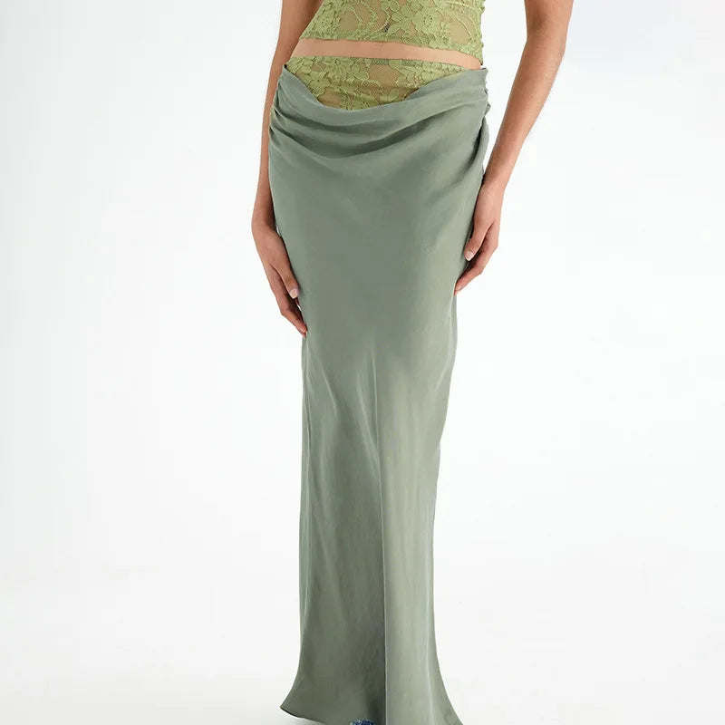 Women's Printed Spaghetti Strap Maxi Skirt Set