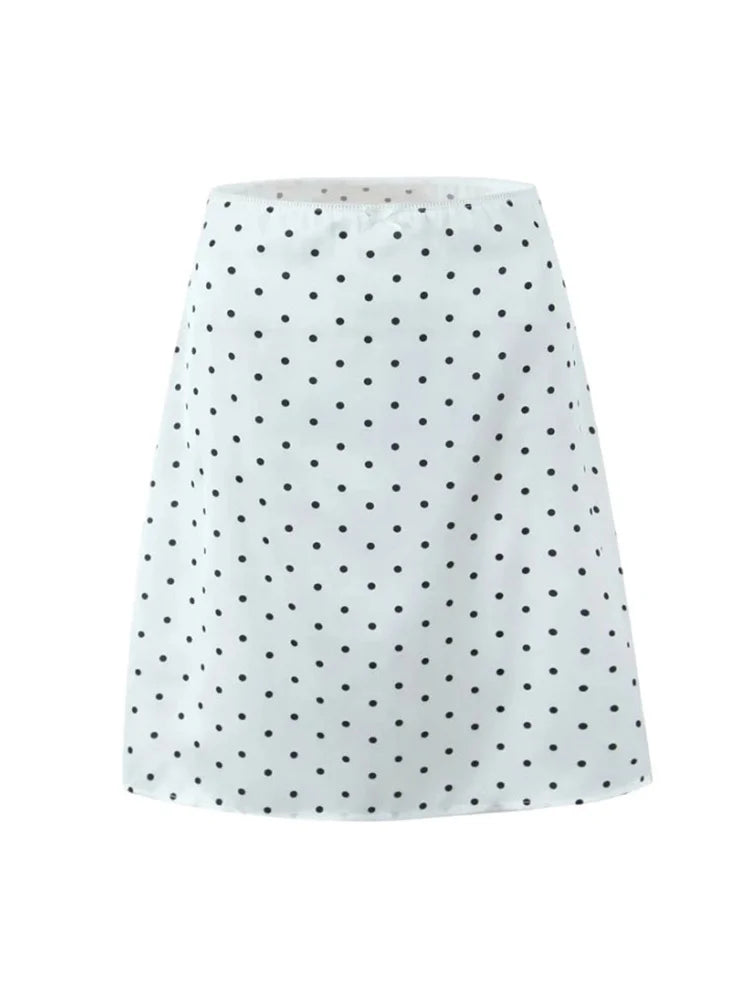 Lace-Up Sleeveless Top Bow Mini Skirt Outfits