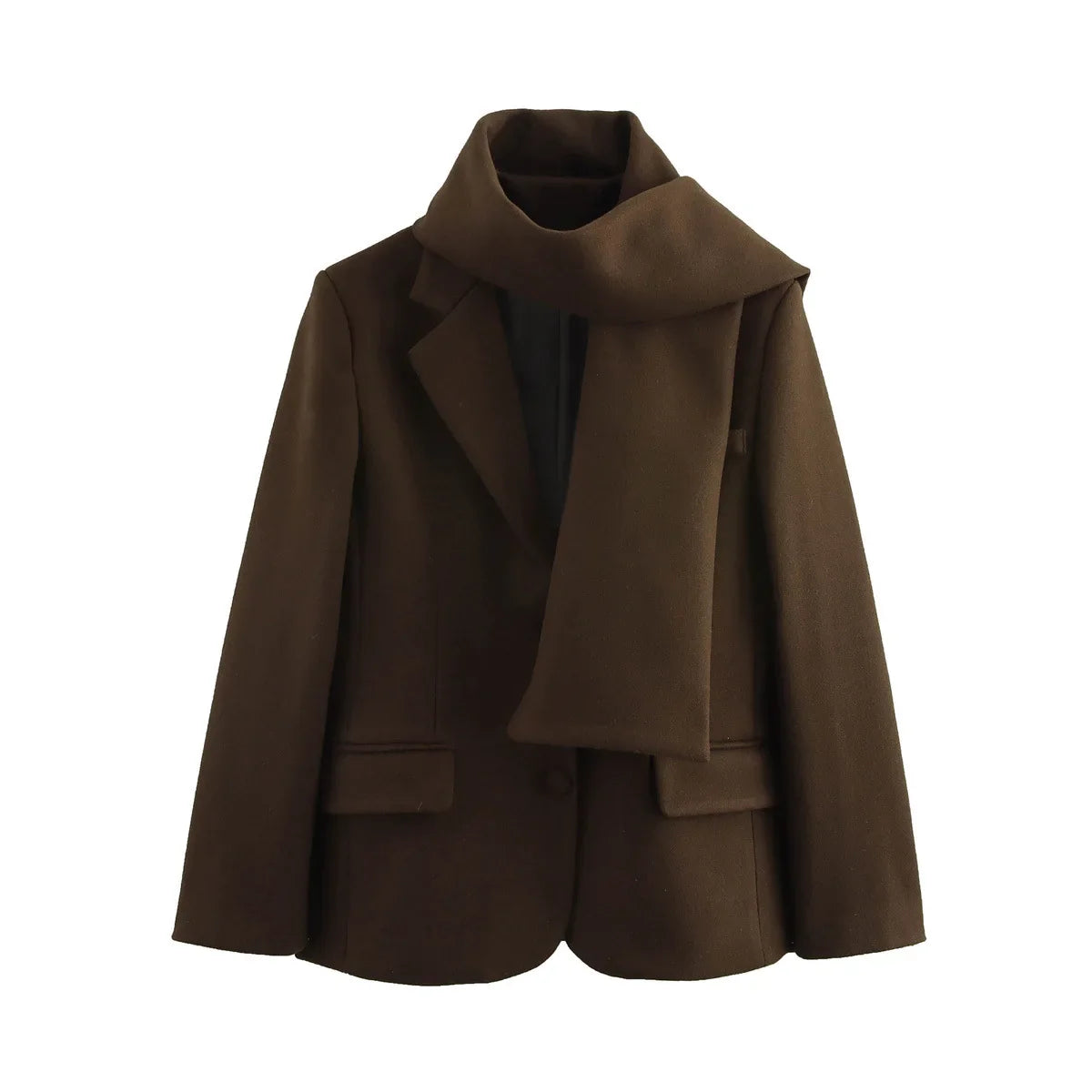 Woolen Blazer Jacket  Loose Long Sleeve Coat