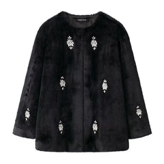 Furry Long Sleeves Loose Cardigan