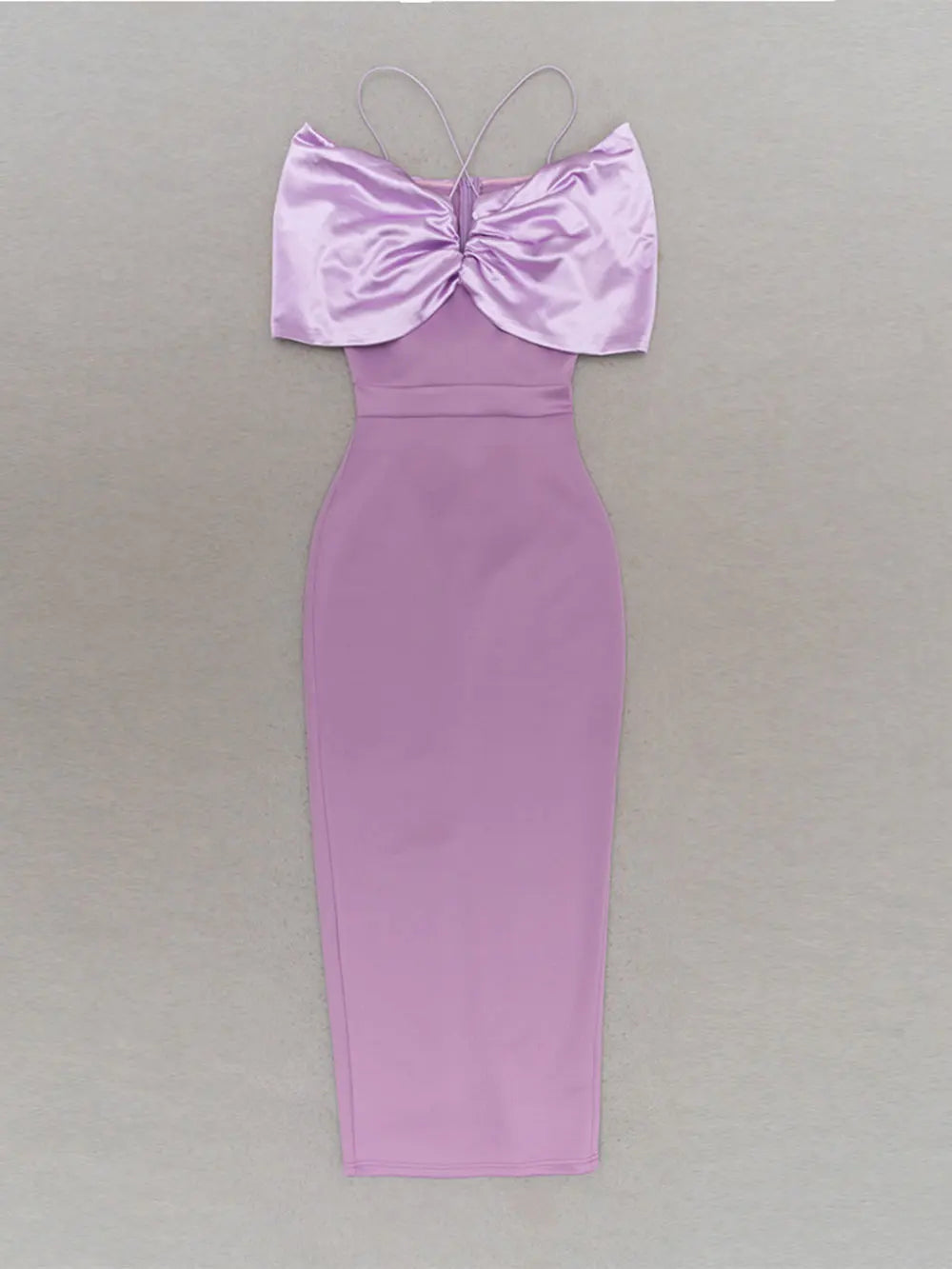 Spaghetti Strap Shoulder Sleeve Long Dress