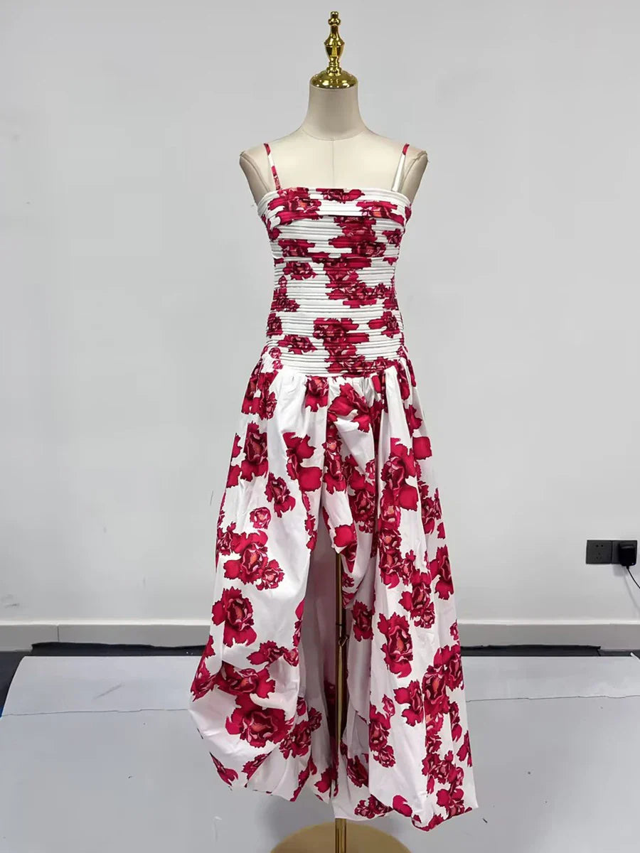 Strapless Sleeveless High Waist Temperament Long Dress