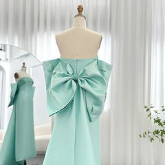 Sage Green Evening Dress with Beaded Cape