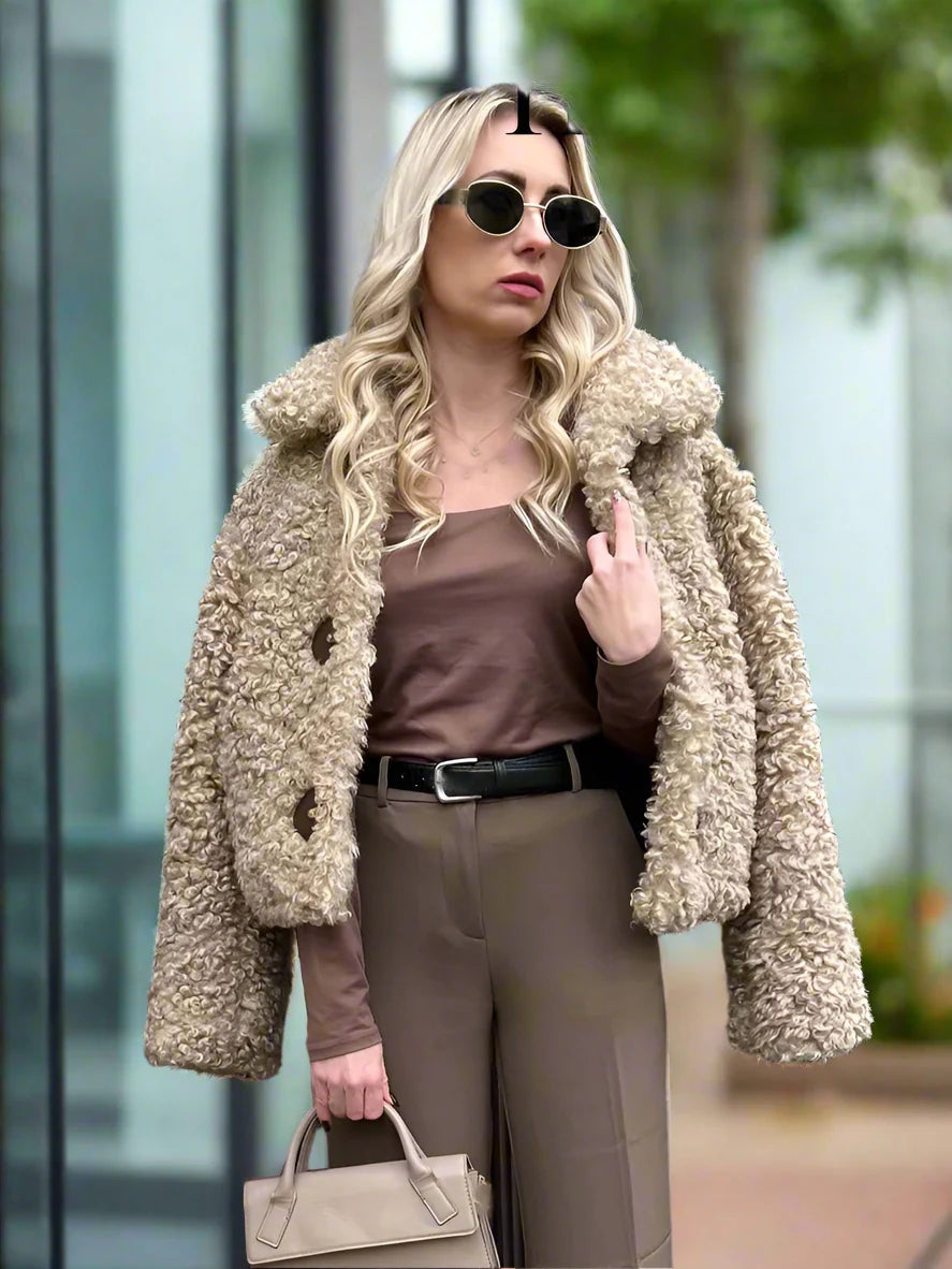 Winter Coats Single Breasted Turn-Down Collar Jackets