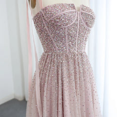 Sequined Beaded Evening Dresses with Straps