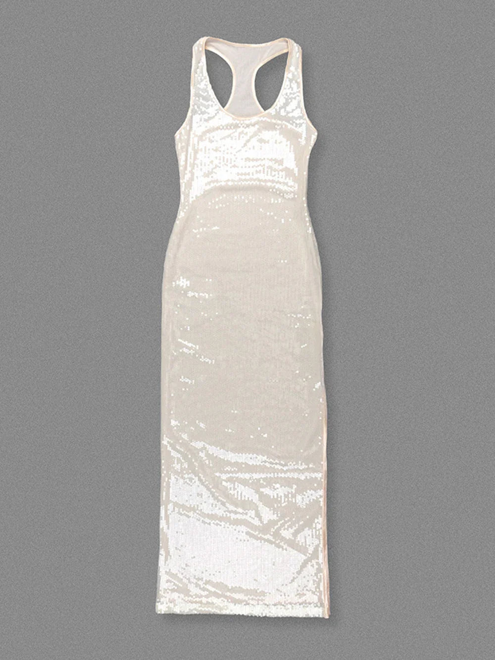 Women's Bling Glitter Sequin Transparent Maxi Dress