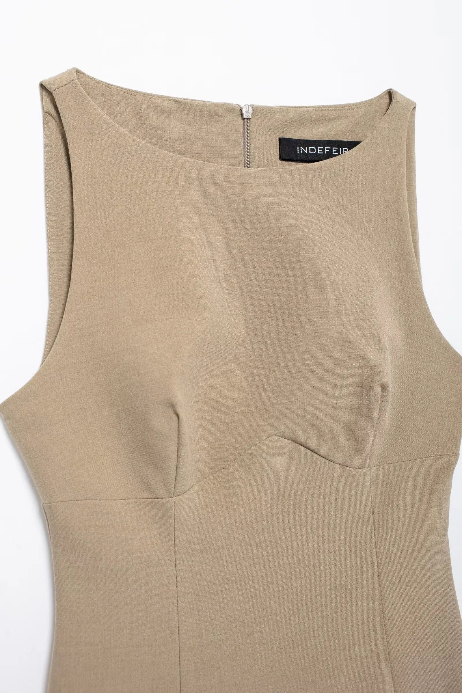 Bow Crew Neck Sleeveless Mini Dress