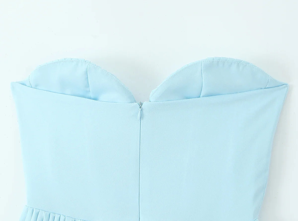 Chest With Pad Corset style Strapless Dress