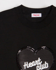 T-Shirt mit Pailletten-Herz-Club