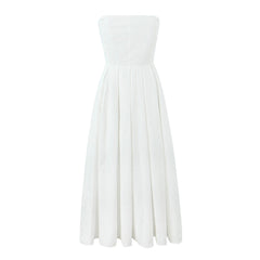 Wear High Grade Boning Corset Tube Top Dress Slim Fit Backless Midi Dress