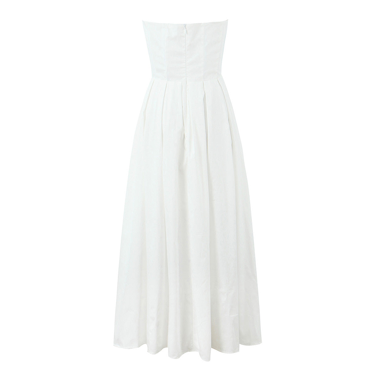 Wear High Grade Boning Corset Tube Top Dress Slim Fit Backless Midi Dress