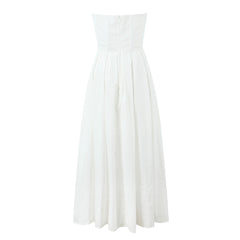 Wear High Grade Boning Corset Tube Top Dress Slim Fit Backless Midi Dress