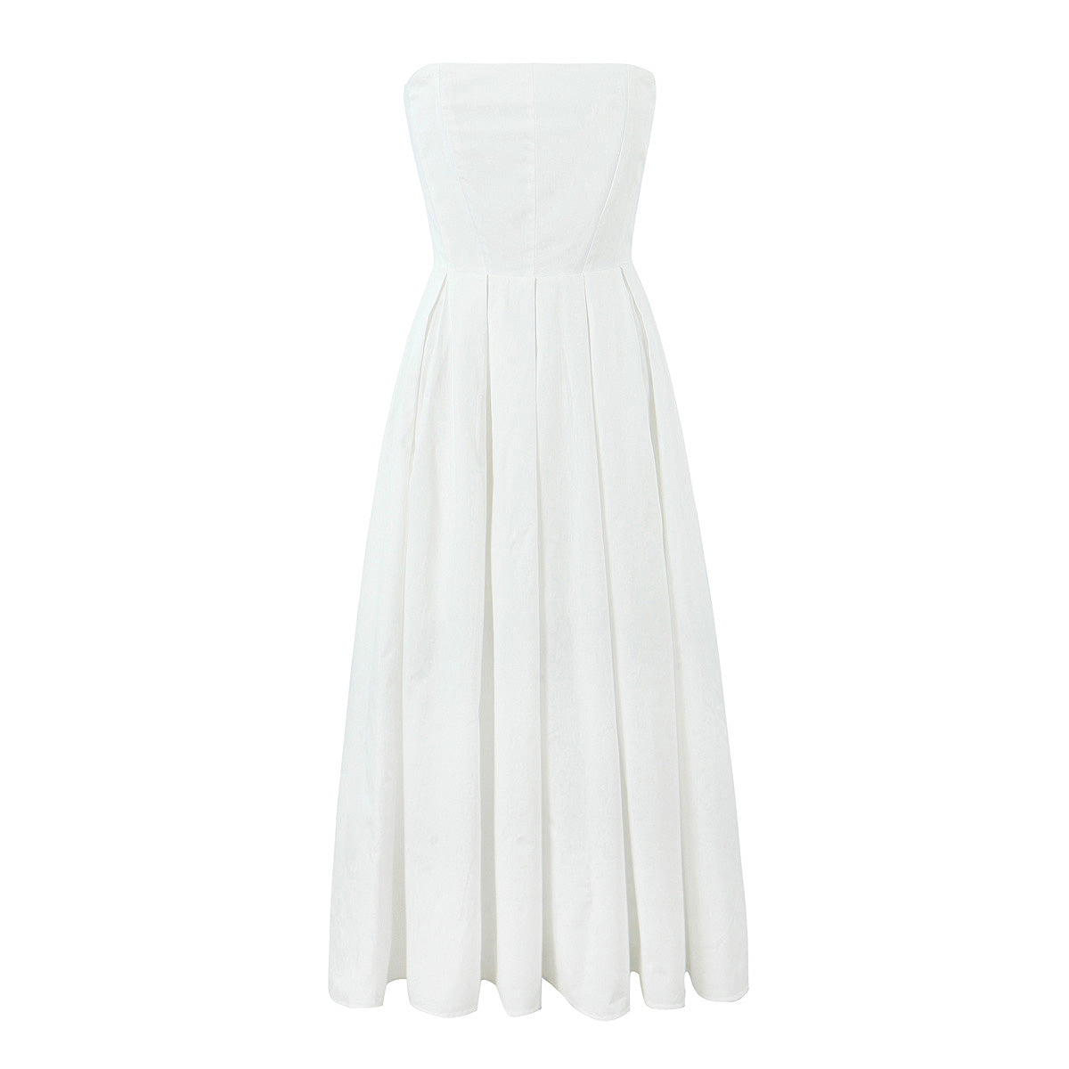 Wear High Grade Boning Corset Tube Top Dress Slim Fit Backless Midi Dress