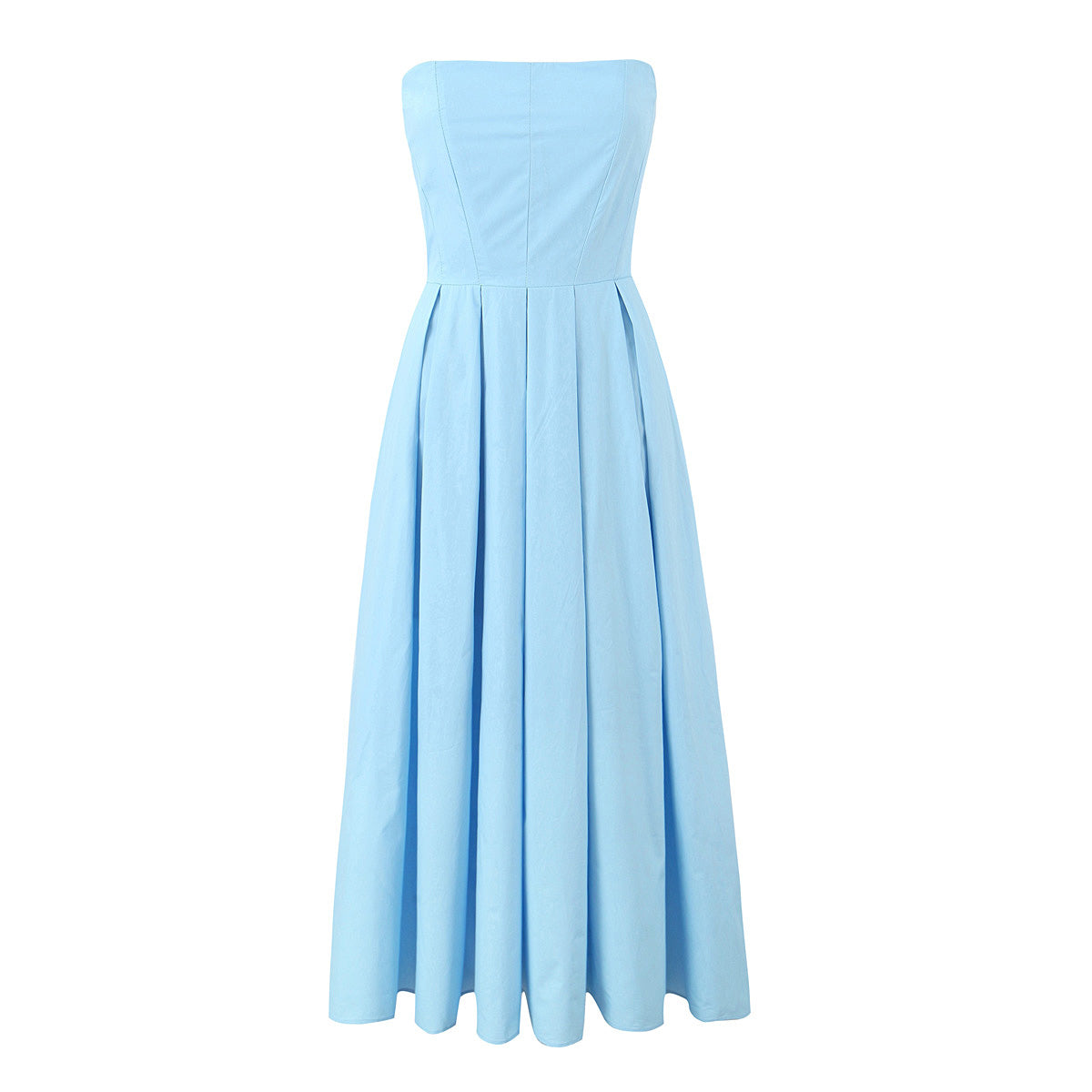 Wear High Grade Boning Corset Tube Top Dress Slim Fit Backless Midi Dress