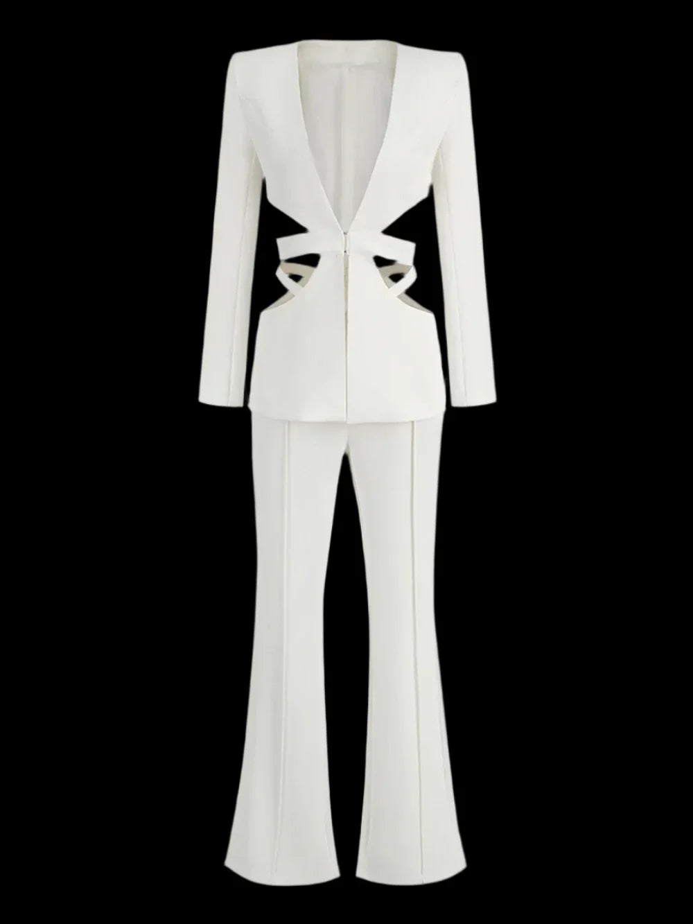 Cut Out Blazer Set