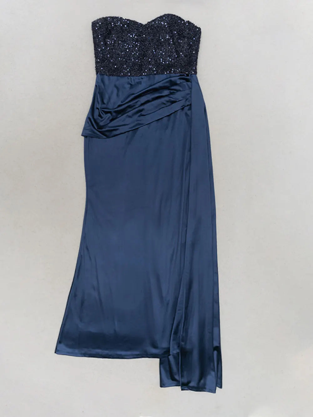 Glitter Patchwork Ankle Length Dress