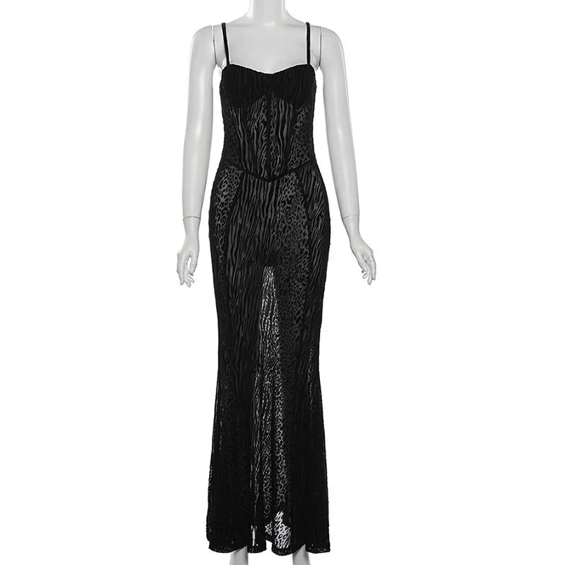 Panther Print Women Open Back Bodycon Dress