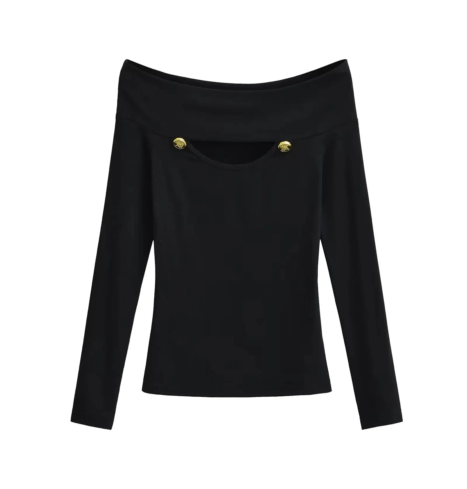 Off Shoulder Hollowed Out Top