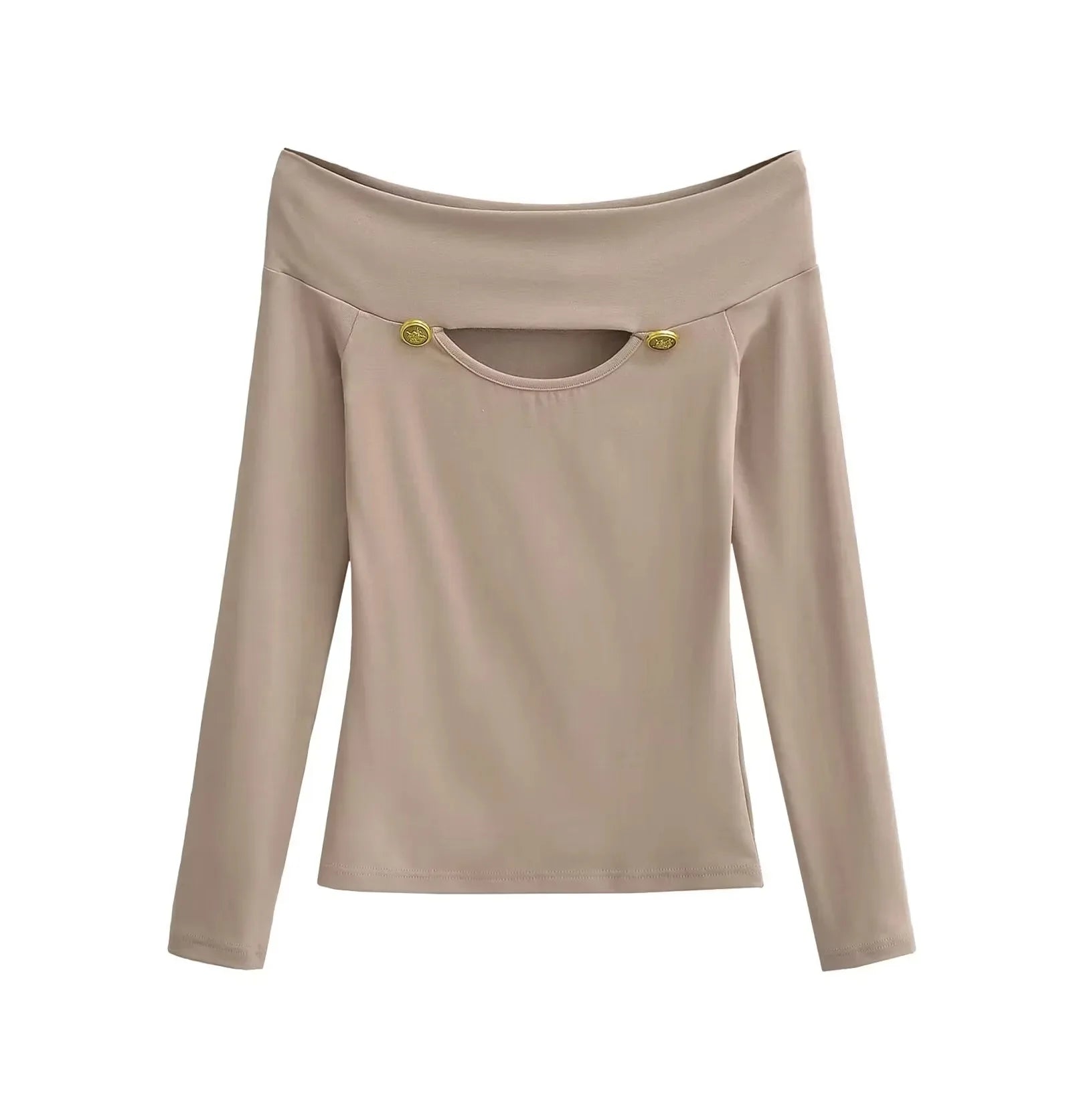Off Shoulder Hollowed Out Top
