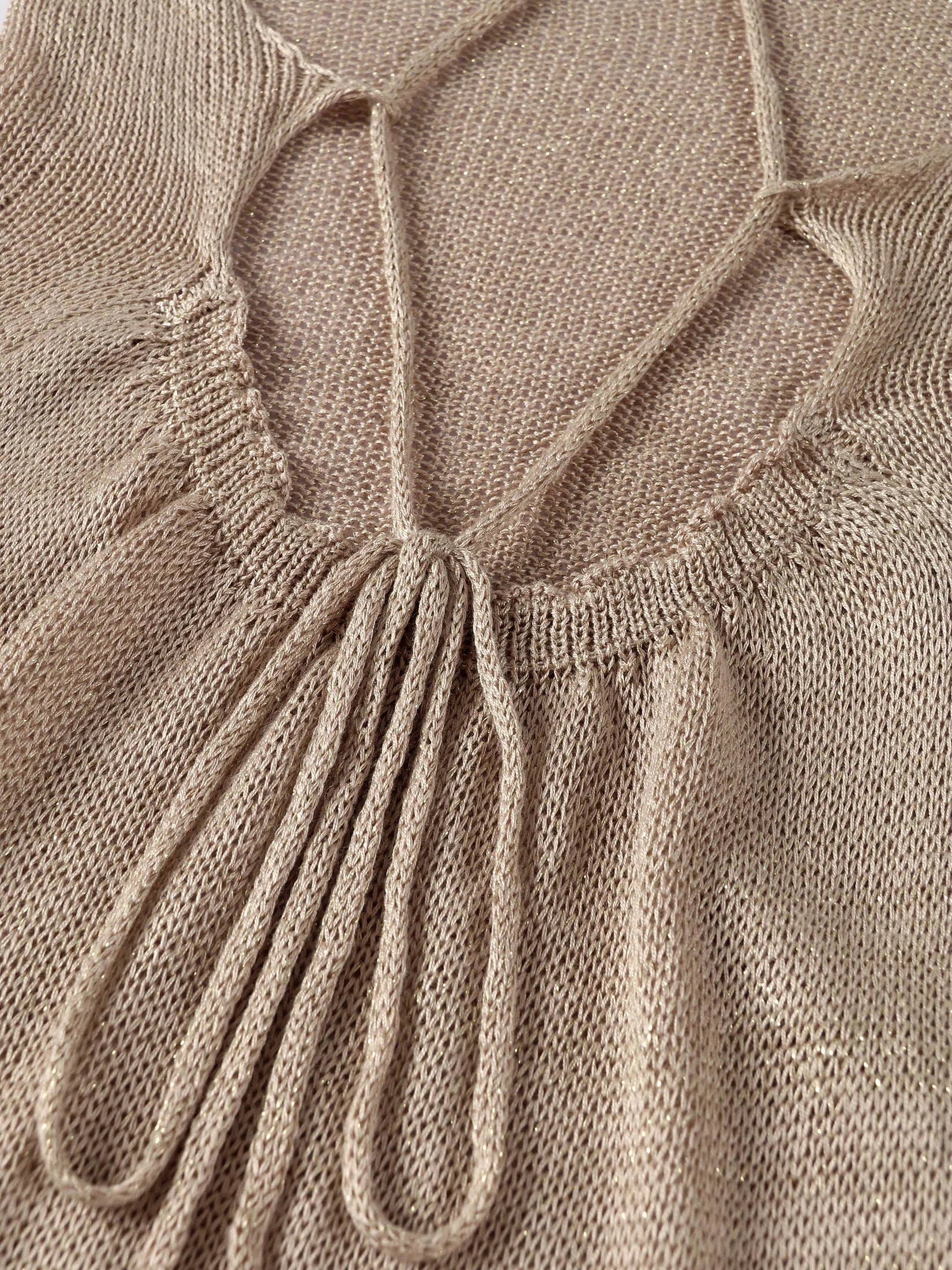 Backless Lace-up Split Bodycon Knit Beach Cover-Ups