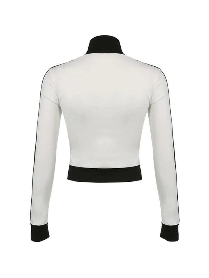 Sportliche, dünne Jacke mit Kragen in Kontrastfarbe