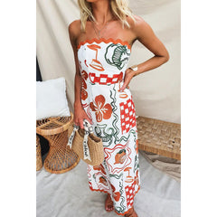 Chest Wrapped Pleated Casual Dress Vacation Loose Wear Dress