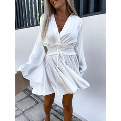 Pleated Dress Casual Loose Vacation Dress