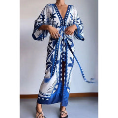 Vestido suelto de posicionamiento, informal, de vacaciones, de media manga.