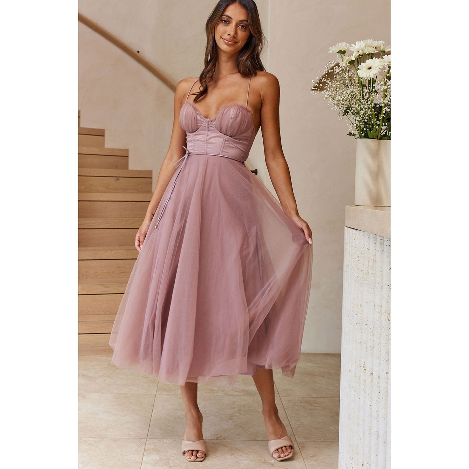 Sling Casual Dress Vacation Multi Color Dress
