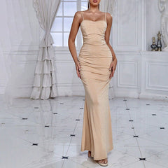 Mesh Silver Party Strap Dress