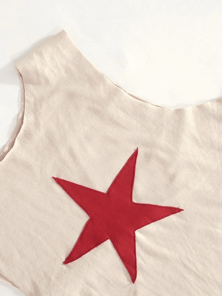 Kurzes Tanktop mit Sternen-Patch