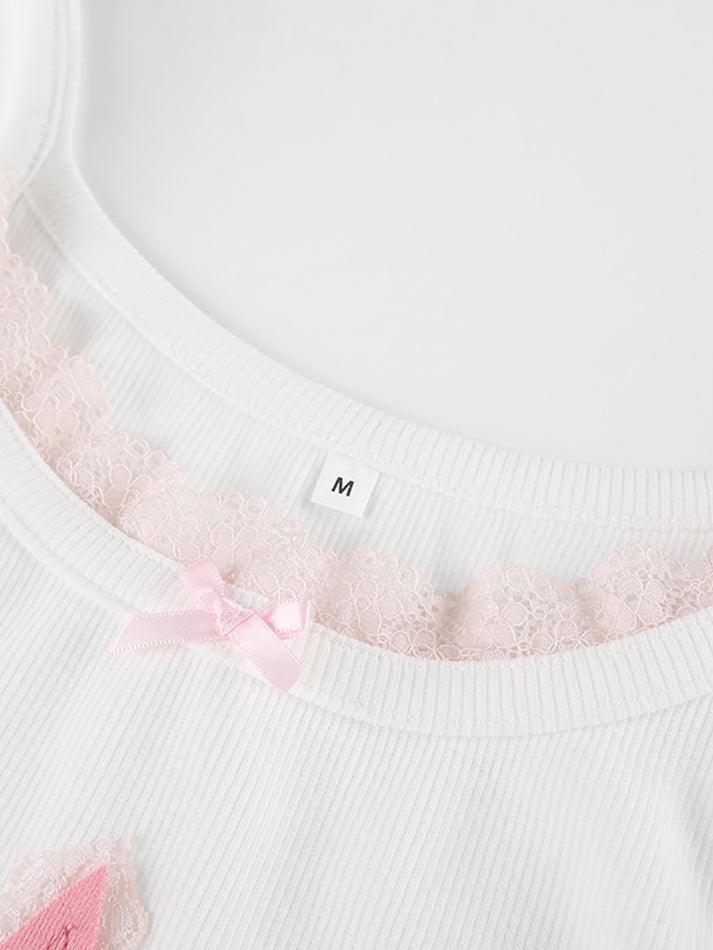 Tanktop aus Spitze mit Sternenmuster