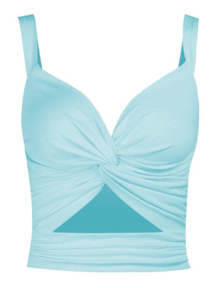 Kurzes Tanktop mit verdrehtem Ausschnitt