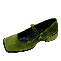 Mary Janes aus Samt