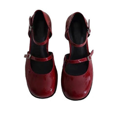 Ästhetische Mary Jane Sandalen im Vintage-Stil