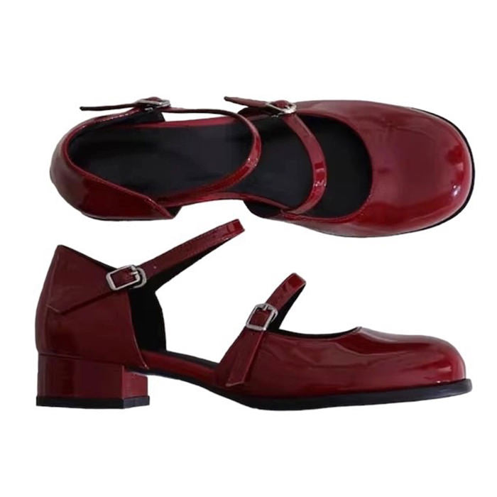 Ästhetische Mary Jane Sandalen im Vintage-Stil