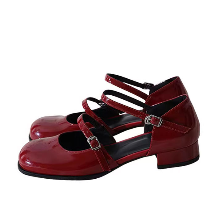 Ästhetische Mary Jane Sandalen im Vintage-Stil