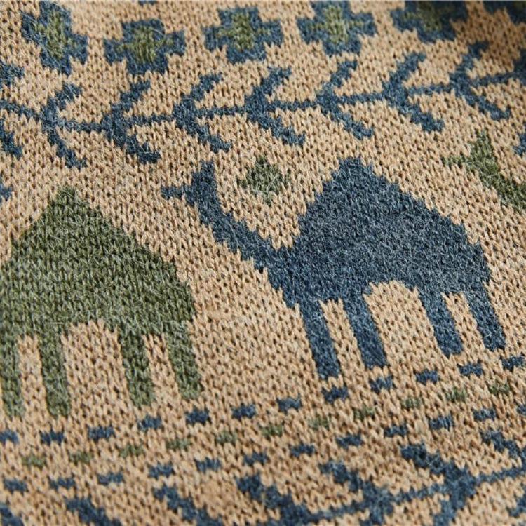 Suéter de punto vintage color camello