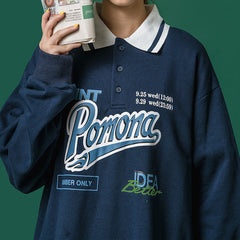 Sweatshirt mit Vintage-Kragen