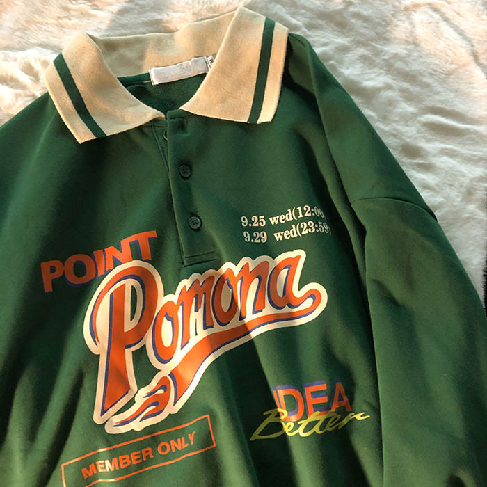 Sweatshirt mit Vintage-Kragen
