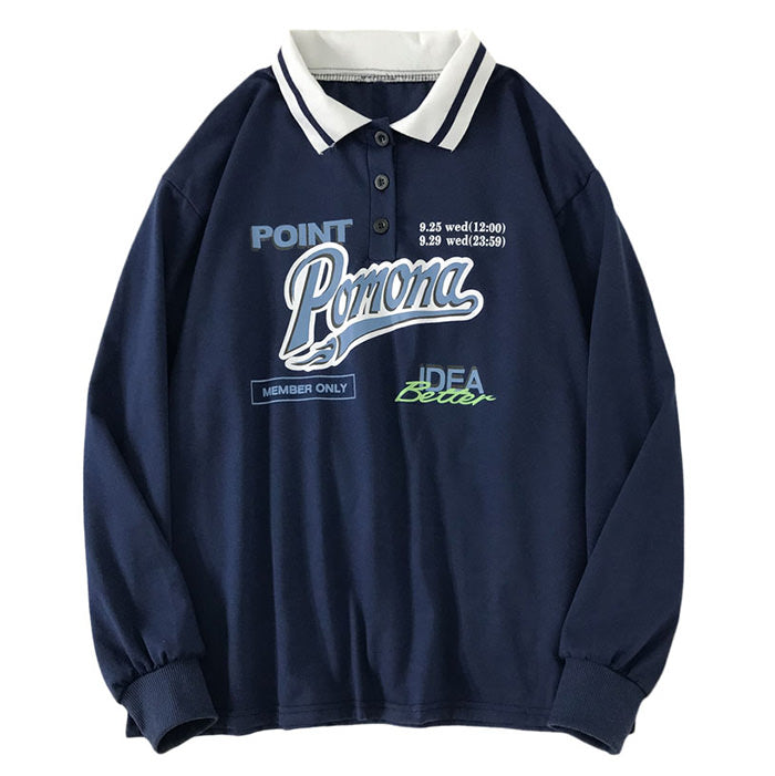 Sweatshirt mit Vintage-Kragen