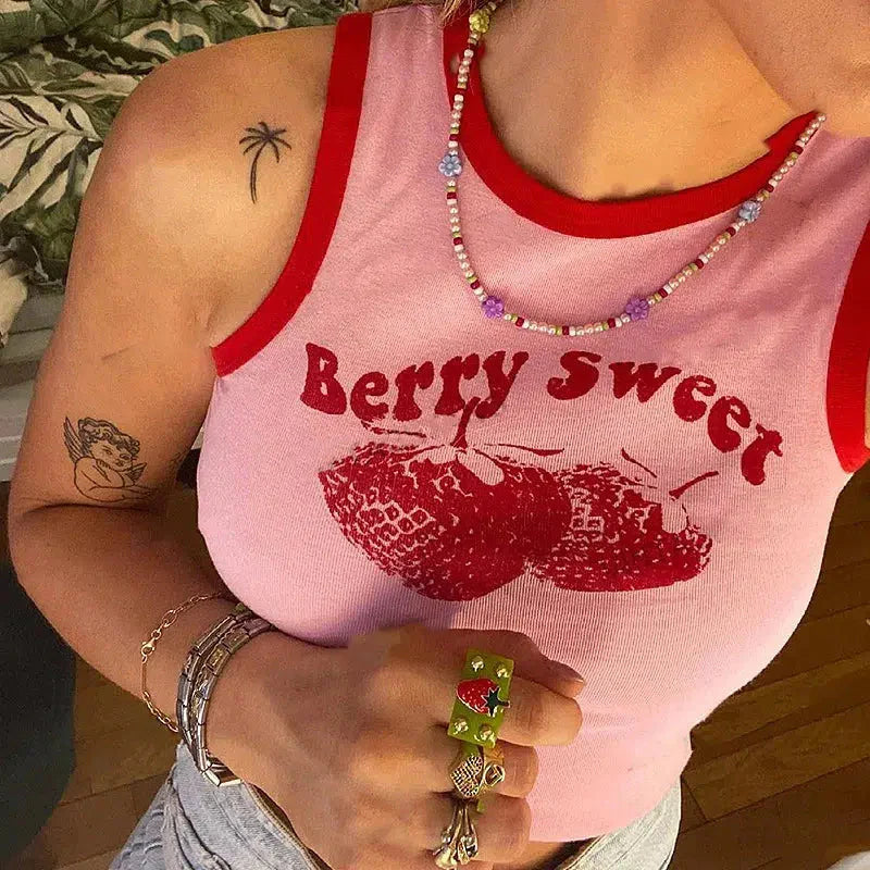 Y2K Beerensüßes Crop Top