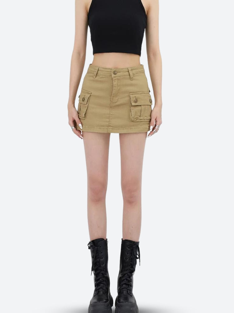 Y2K Cargo-Jeans-Minirock