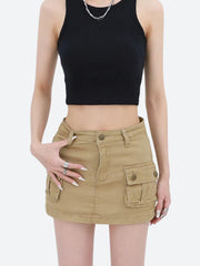 Y2K Cargo-Jeans-Minirock